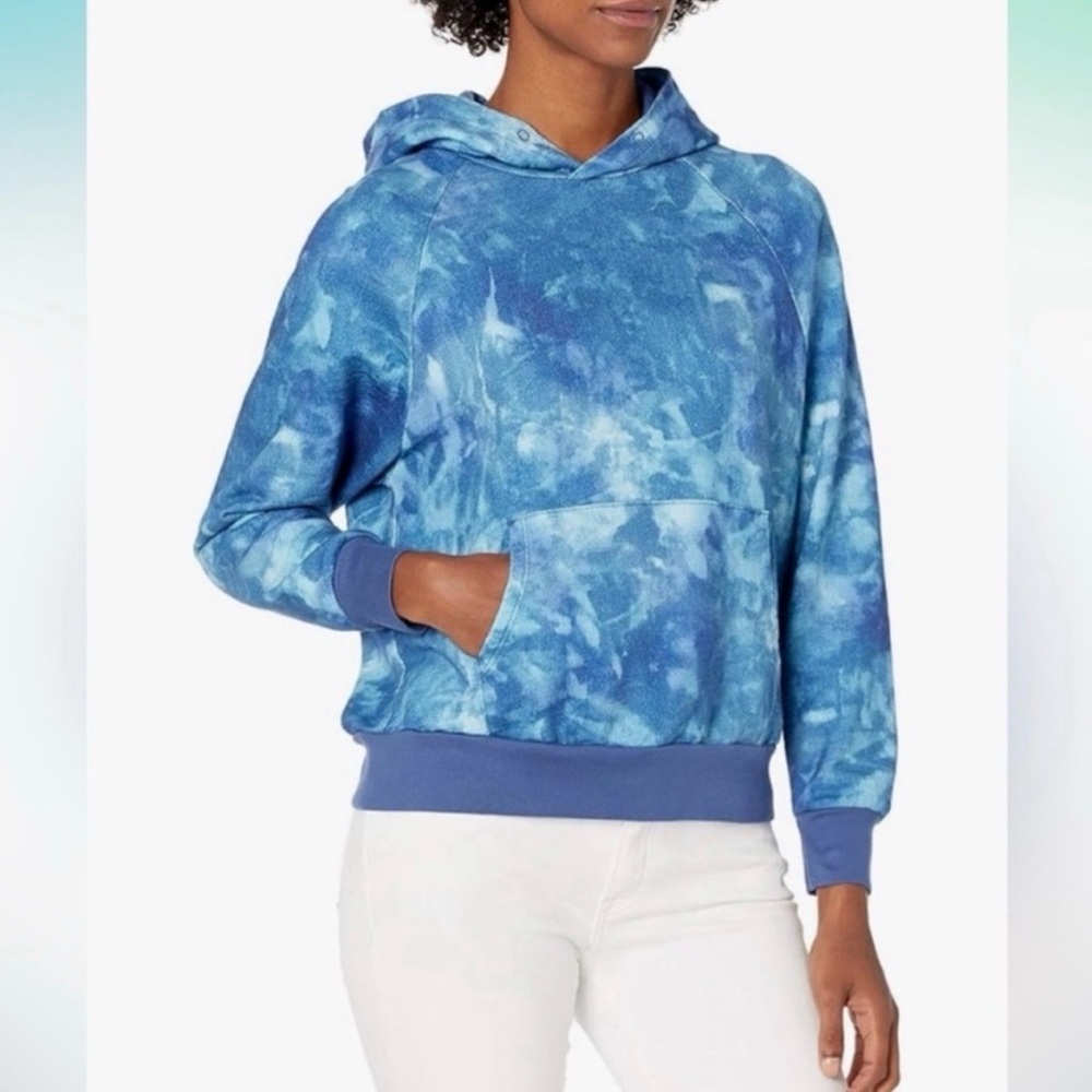 AG Adriano Goldschmied Cali Blue
Fitted Hooded Cotton Sweatshirt-
Small - NWT